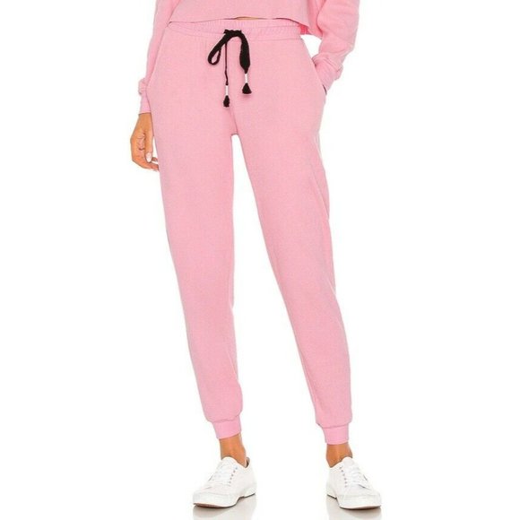 STRUT-THIS West Jogger Pants Foxy Pink Casual Drawstring Revolve S NWT $114